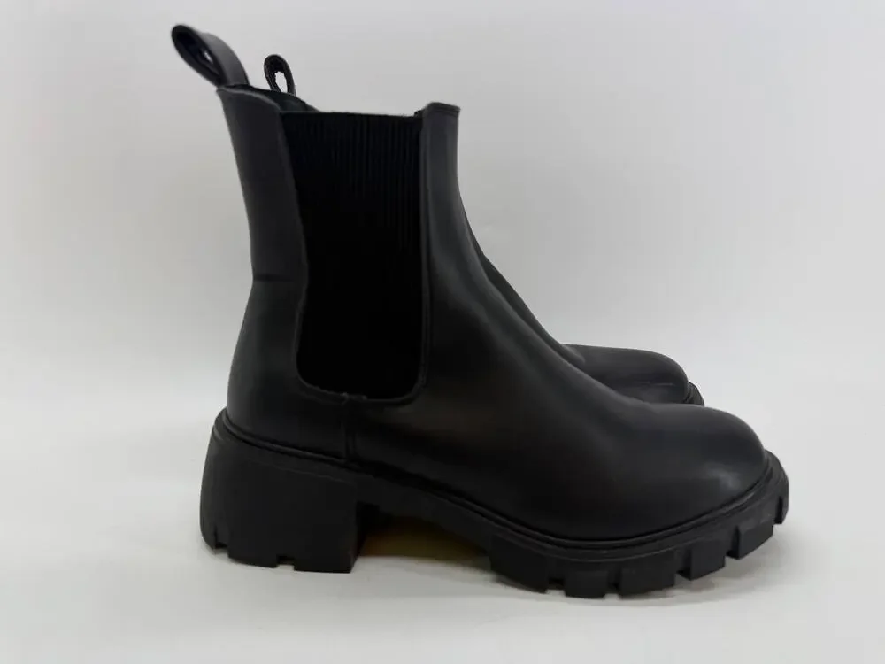 Steve Madden Hola Women’s Black Chunky Chelsea Boots Size 9.5 M Platform